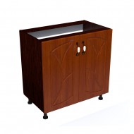 Corp inferior cu 2 usi 80 cm Zebra, wENGE/MDF Cedru Frunza, fara blat 80 x 82 x 50